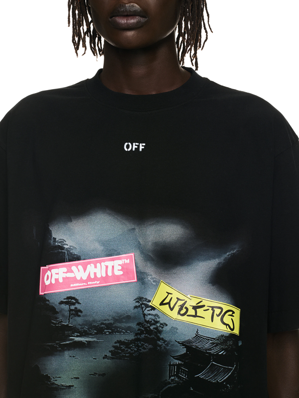 Off-White Type Sticker T-Shirt — Black / White