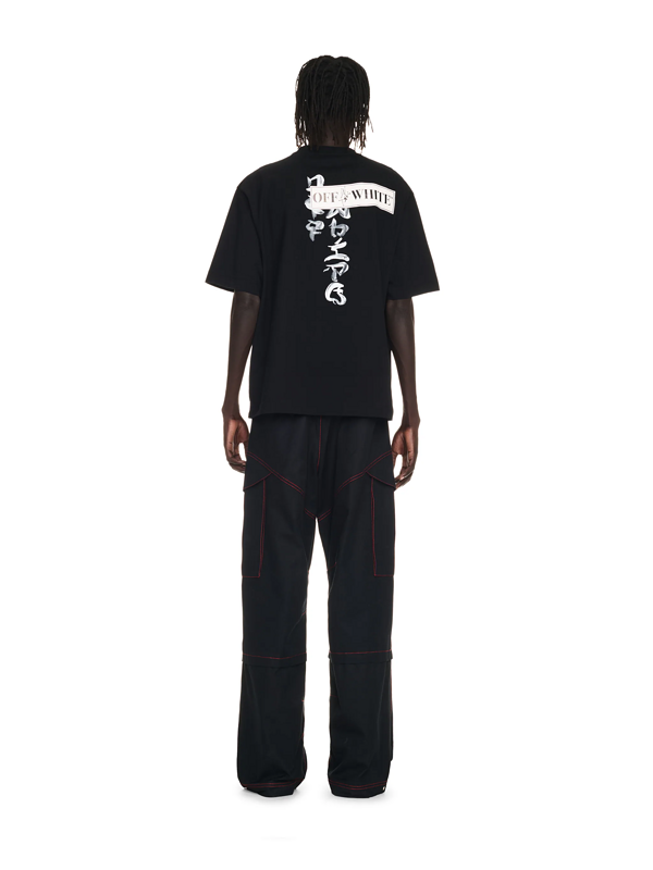 Off-White Type Sticker T-Shirt — Black / White