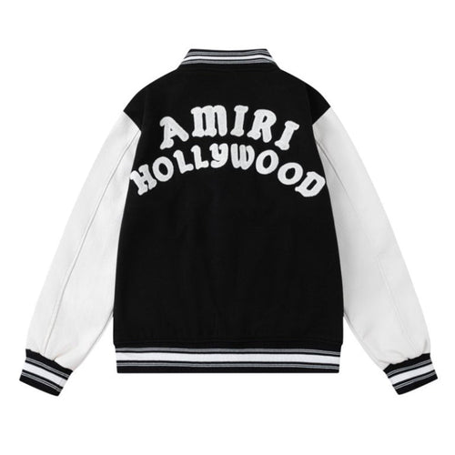 AMIRI Hollywood Bomber Jacket – Black Wool Blend