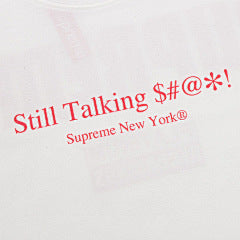 Supreme Stencil Embroidered S/S Tee — White / Black