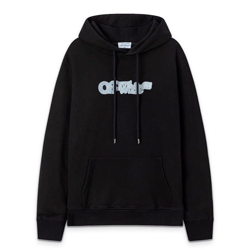 OFF WHITE Spray Logo Hoodie – Apricot & Black