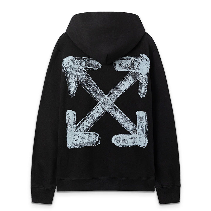 OFF WHITE Spray Logo Hoodie – Apricot & Black