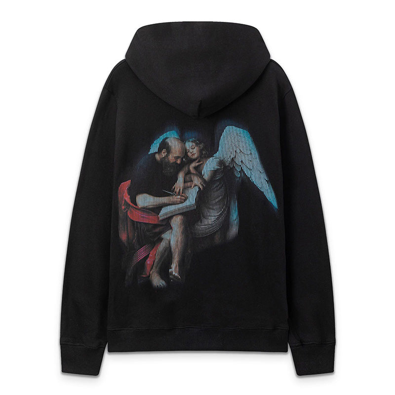 OFF WHITE Col S. Matthew Stripe Logo Hoodie – Black & White