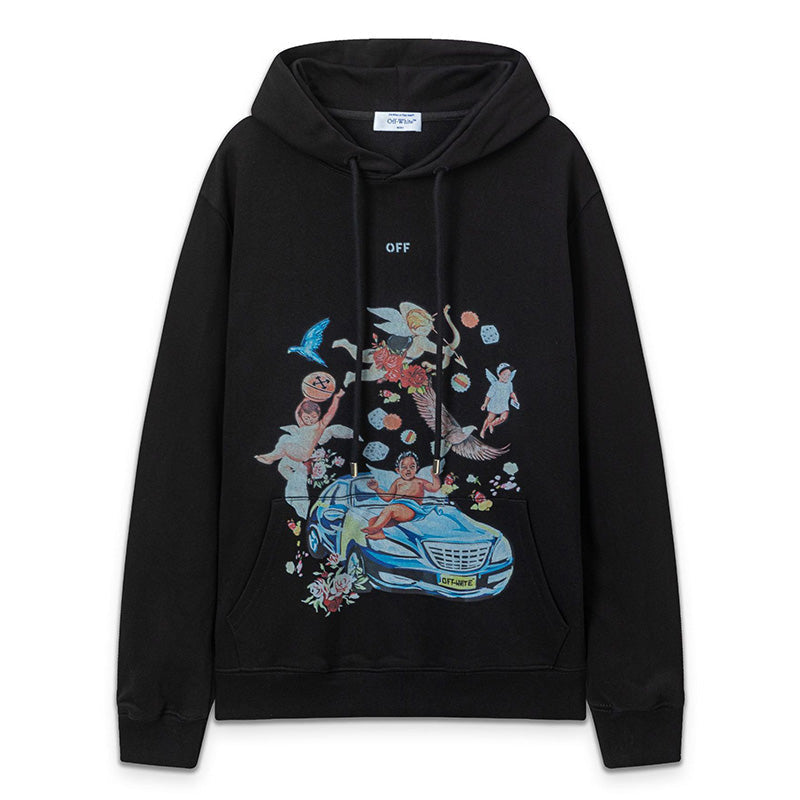 OFF WHITE Fresco Car Skate Hoodie – Black