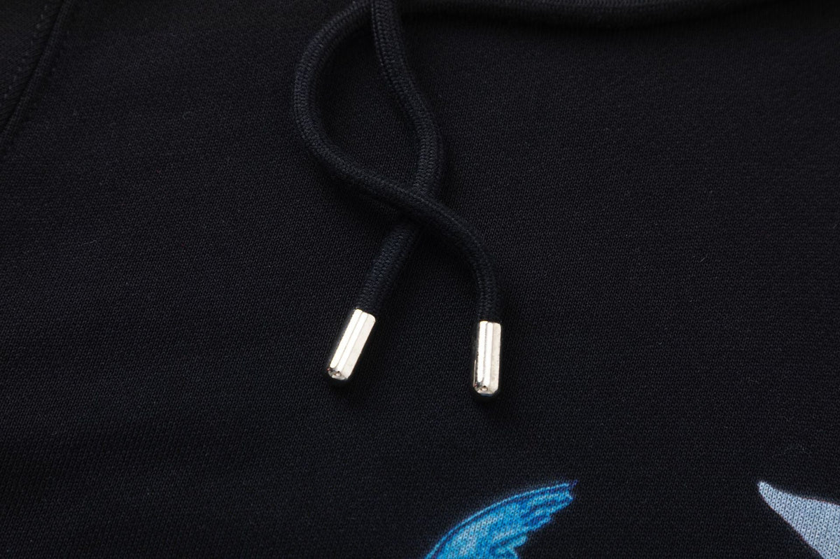 OFF WHITE Fresco Car Skate Hoodie – Black