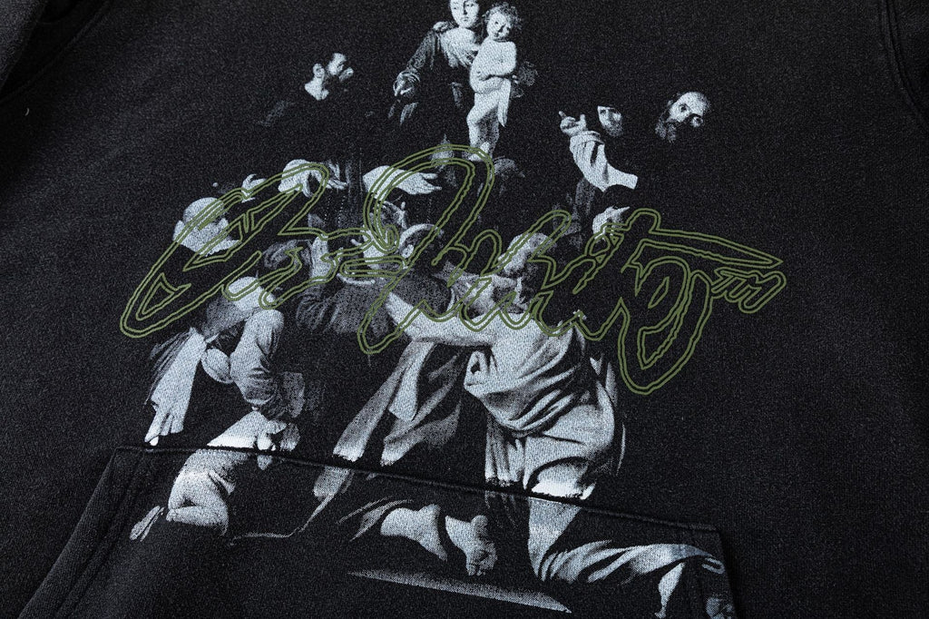 Off-White Script Mary Hoodie – Renaissance Art Graphic
