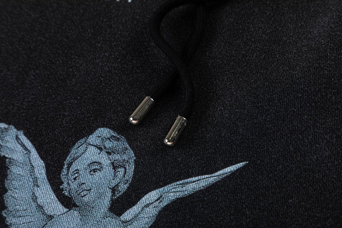 OFF WHITE Baroque Cherub Graphic Hoodie – Black