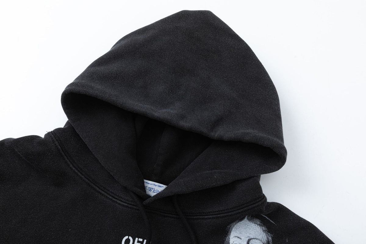 OFF WHITE Blurred Mary Hoodie – Black