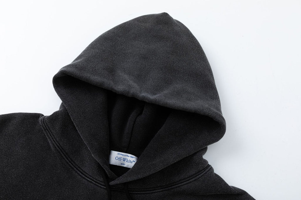 OFF WHITE Arrow Print Hoodie – Black