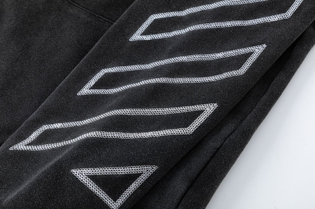 OFF WHITE Arrow Print Hoodie – Black