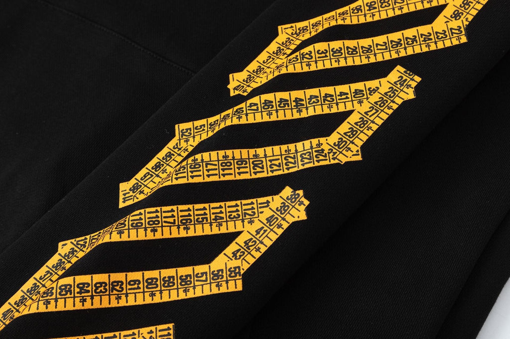 OFF-WHITE Yellow Pixel Arrow Sleeve Hoodie