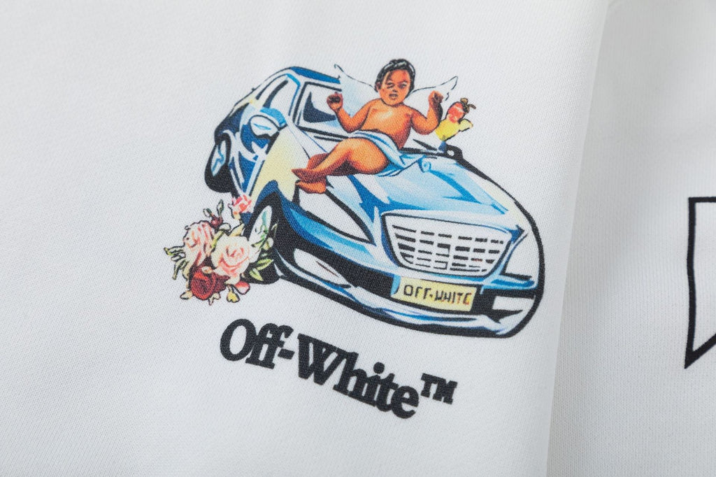 OFF-WHITE Angels & Car Collage Graphic Hoodie