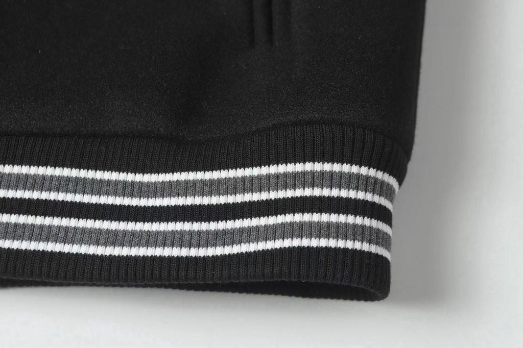 OFF WHITE Varsity Jacket – Black