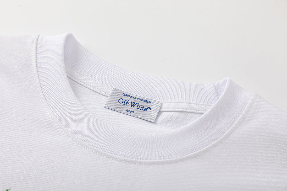 Off-White Bookish Crazy Cotton T-Shirt — Black / White