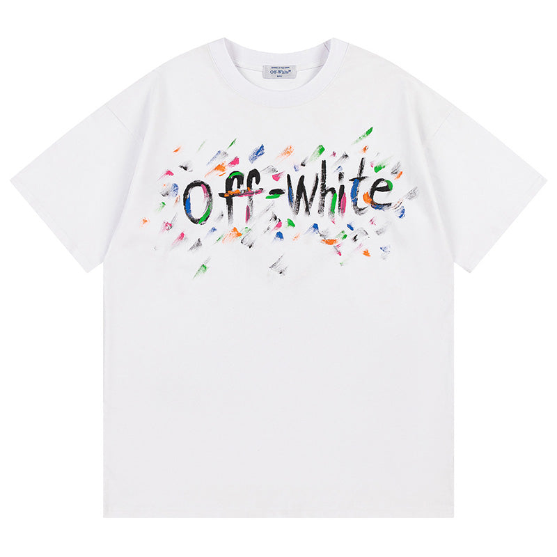 Off-White Bookish Crazy Cotton T-Shirt — Black / White