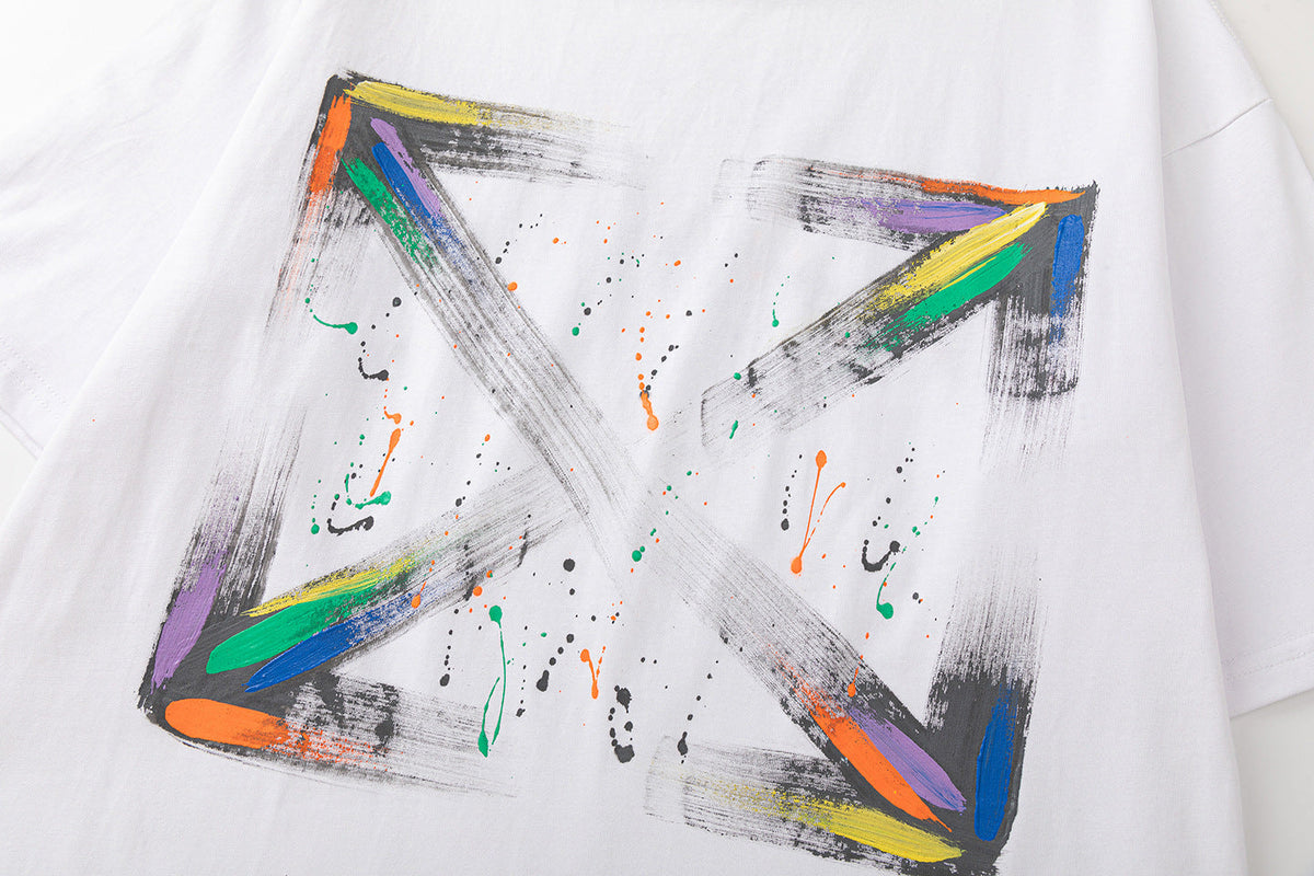 Off-White Bookish Crazy Cotton T-Shirt — White / Black