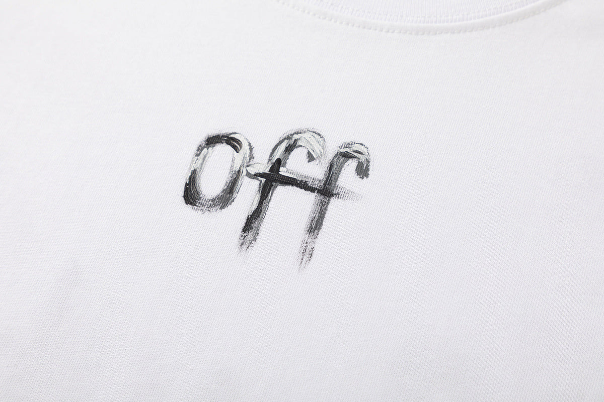Off-White Fitting Logo T-Shirt — White / Black
