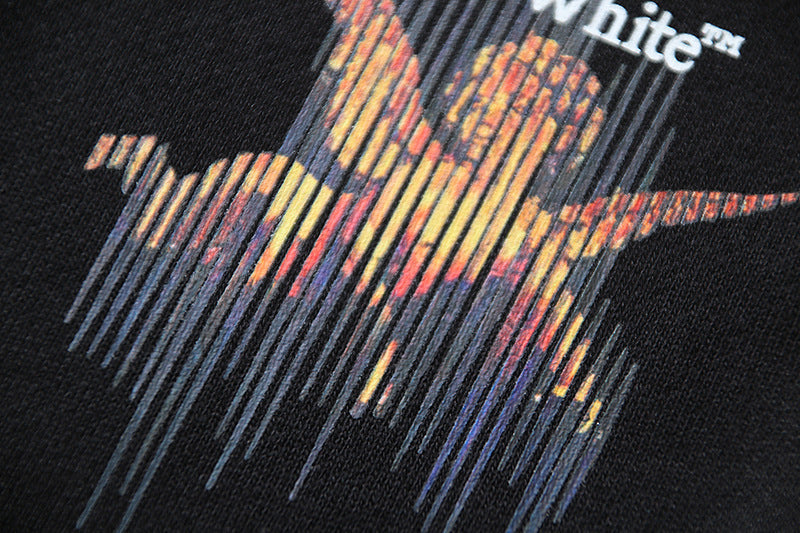 OFF-WHITE "Caravaggio Angel" Renaissance Graphic Cotton Sweatshorts