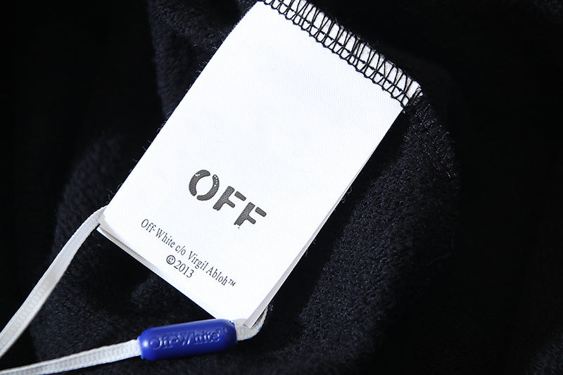 OFF-WHITE "Madonna & Child" Caravaggio Art Print Cotton Sweatshorts