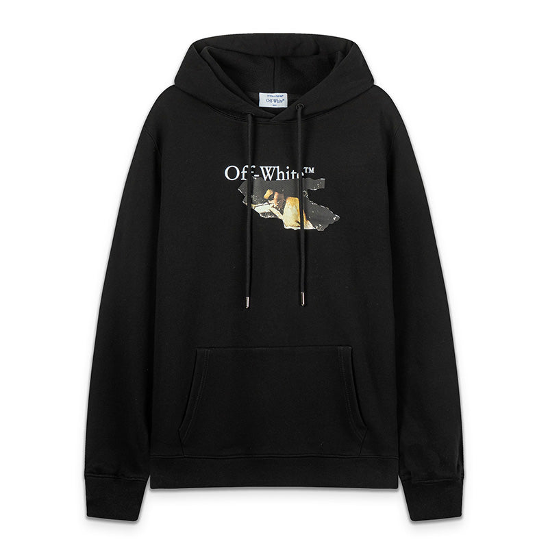OFF-WHITE Caravaggio Graphic-Print Hoodie - White