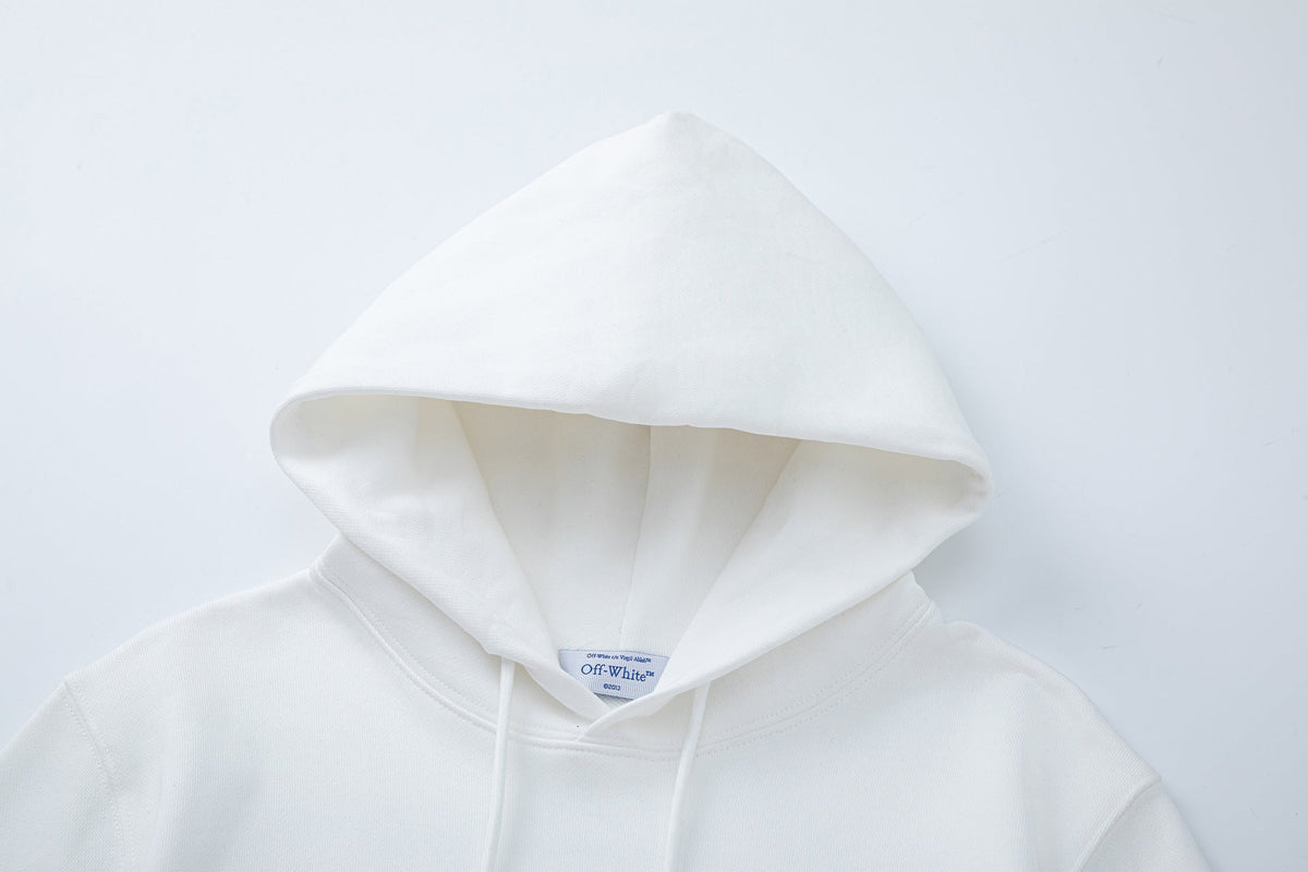 OFF-WHITE Caravaggio Graphic-Print Hoodie - White