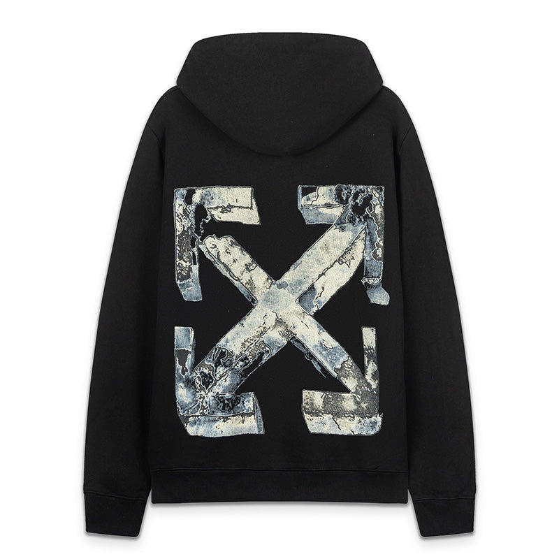 OFF-WHITE Barber Pole Logo Skate Hoodie