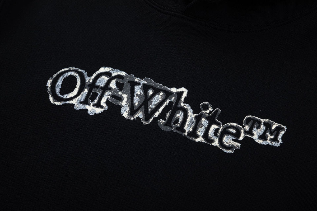 OFF-WHITE Barber Pole Logo Skate Hoodie