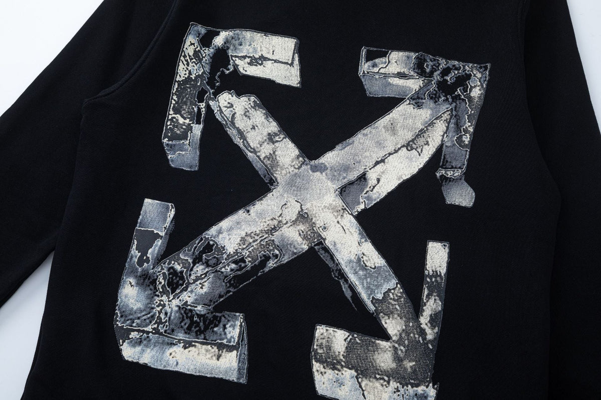 OFF-WHITE Barber Pole Logo Skate Hoodie