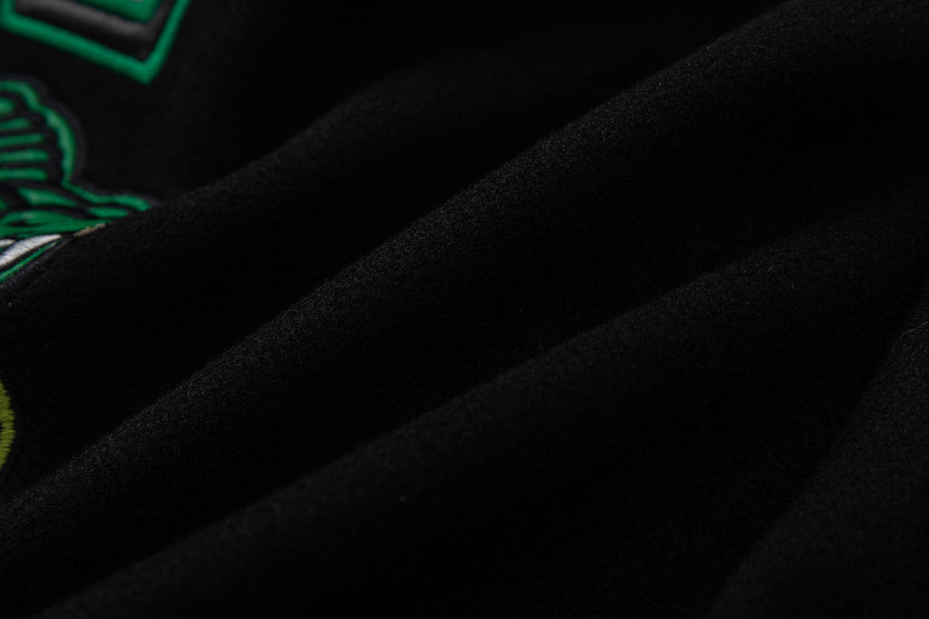 OFF-WHITE Croco Leather Wool Varsity Jacket