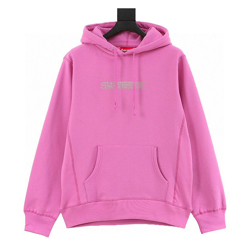 Supreme x Swarovski Motion Logo Hooded Sweatshirt (Pink)