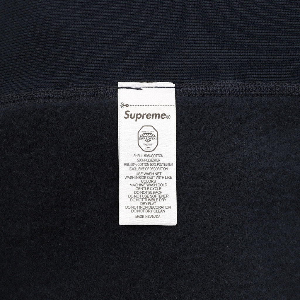 Supreme x Swarovski Motion Logo Hooded Sweatshirt (Navy)