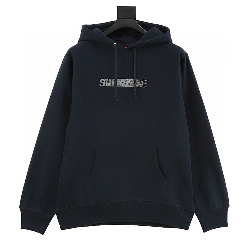 Supreme x Swarovski Motion Logo Hooded Sweatshirt (Navy)