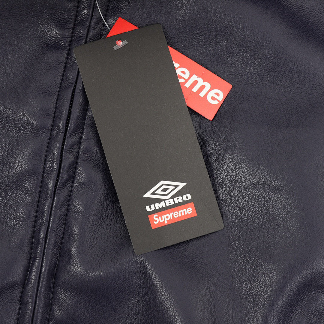 Supreme x Umbro Week 4 Leather Track Jacket (Navy)