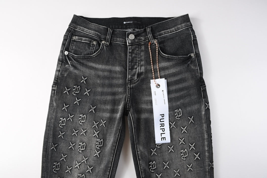Purple Brand Skinny Jeans #9153 – Destroyed Crystal Diamond Denim