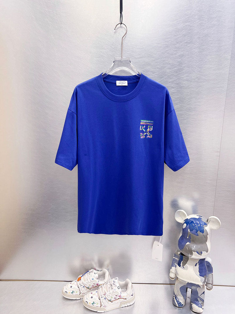 Off-White Brush Arrow Skate T-Shirt — White / Black / Blue