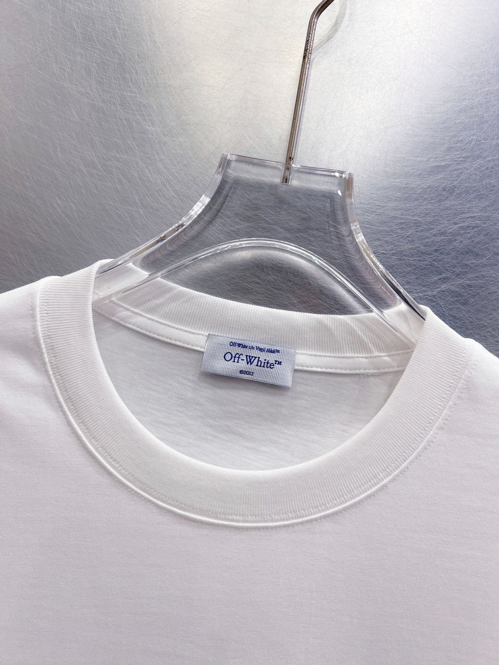 Off-White Brush Arrow Skate T-Shirt — White / Black / Blue