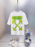 Off-White Diag Spray T-Shirt — White / Blue / Black