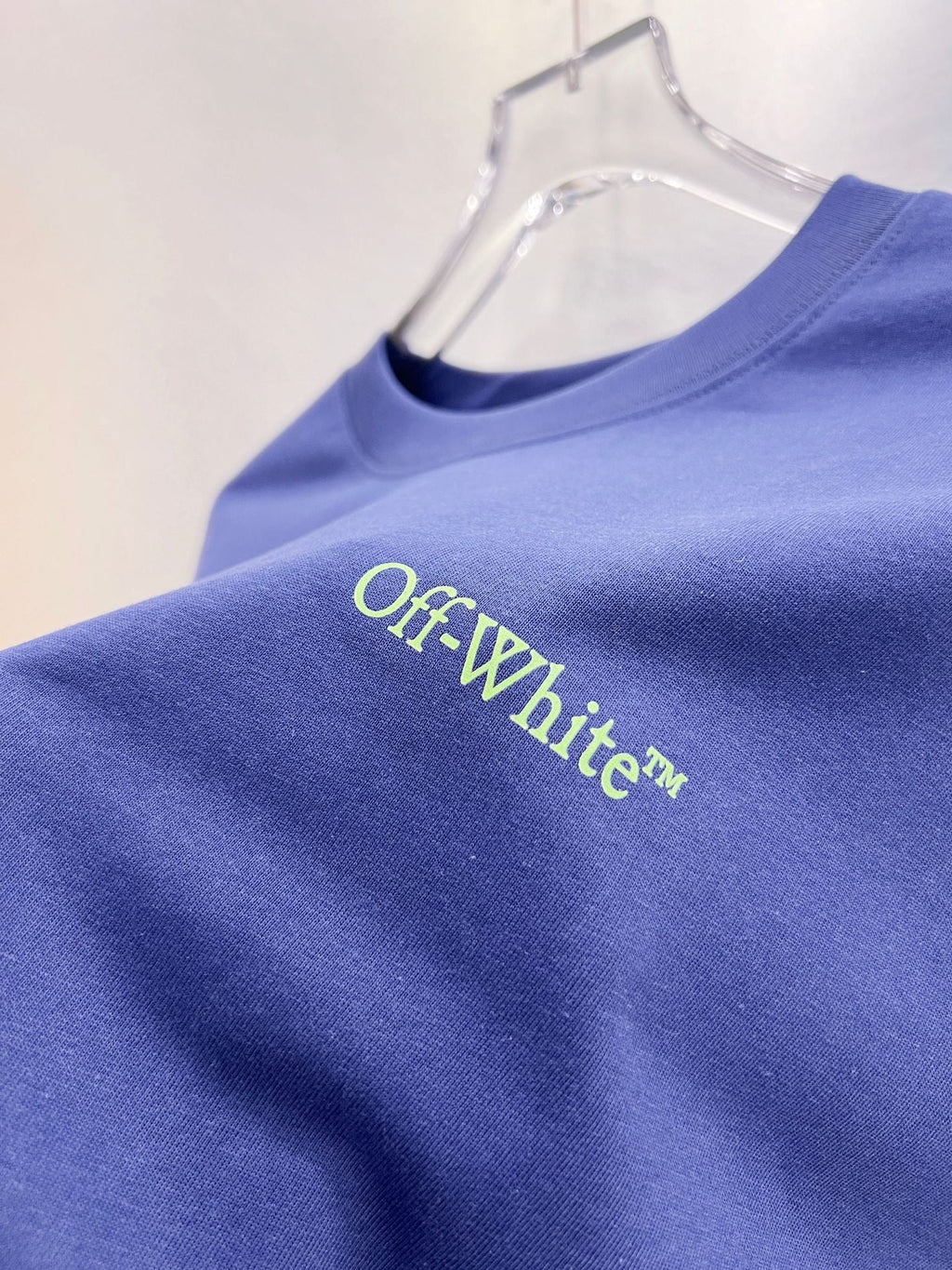 Off-White Diag Spray T-Shirt — White / Blue / Black