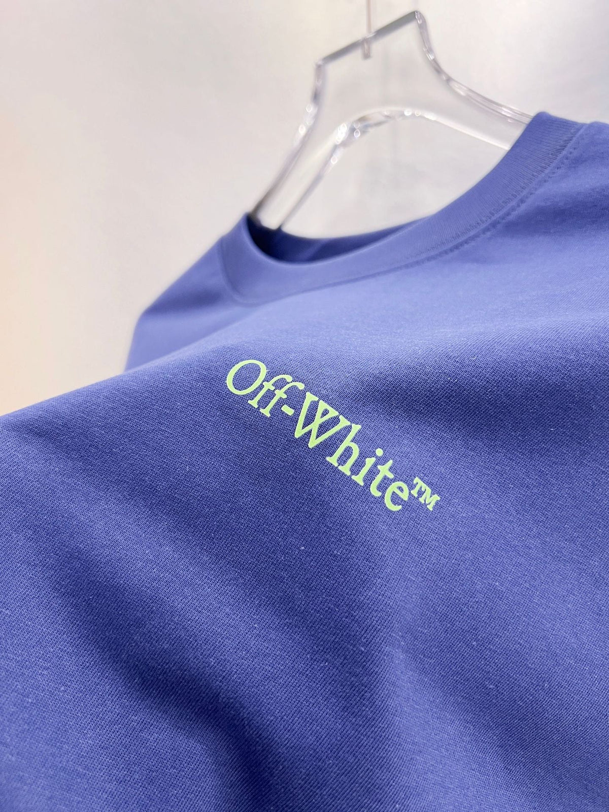 Off-White Diag Spray T-Shirt — White / Blue / Black