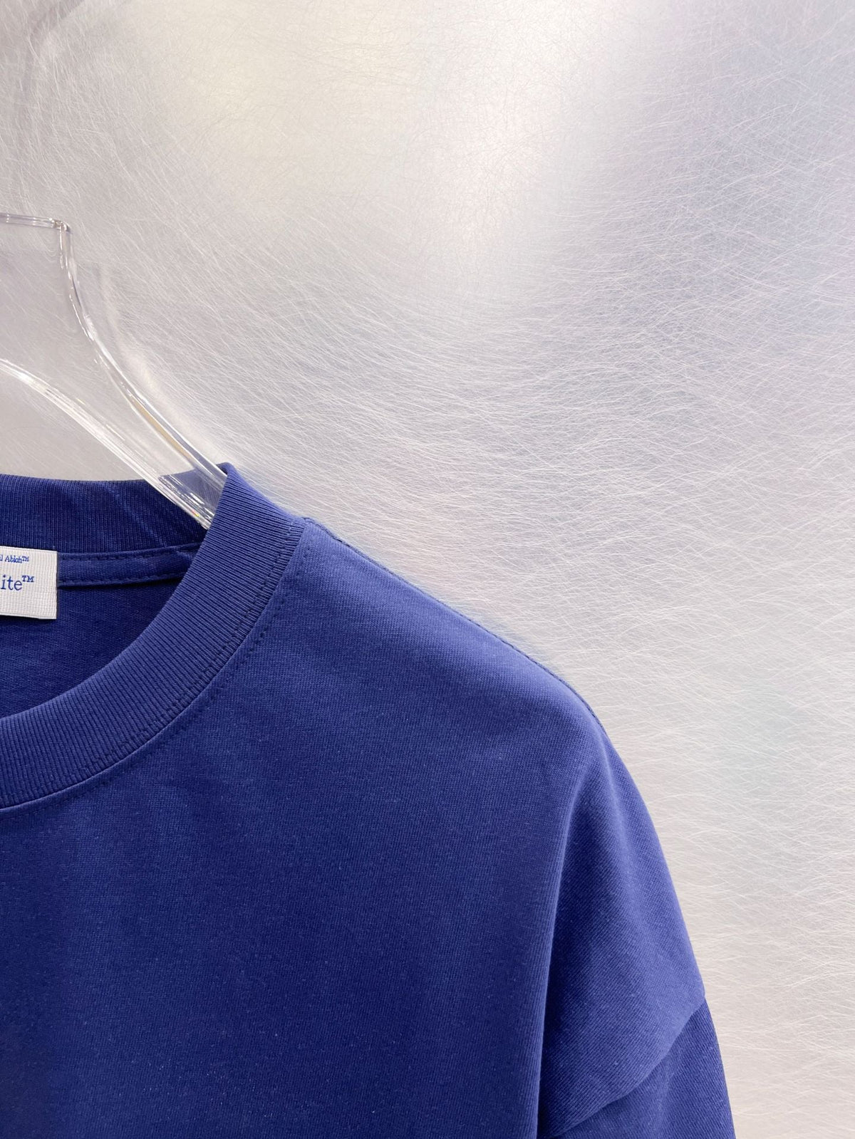 Off-White Diag Spray T-Shirt — White / Blue / Black