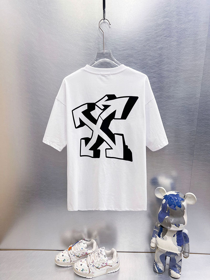 Off-White Arrow Print T-Shirt — Grey / White / Black