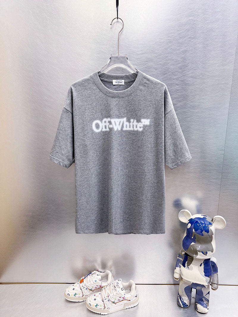 Off-White Diag Spray Tee — Grey / White / Black