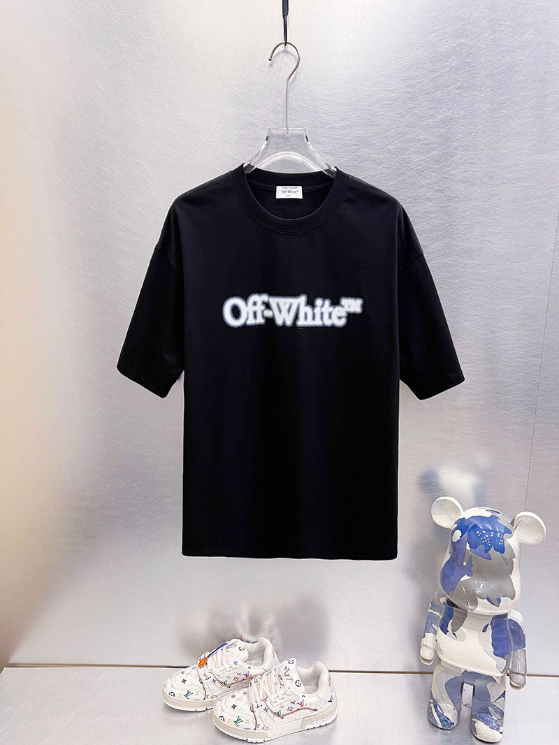 Off-White Diag Spray Tee — Grey / White / Black