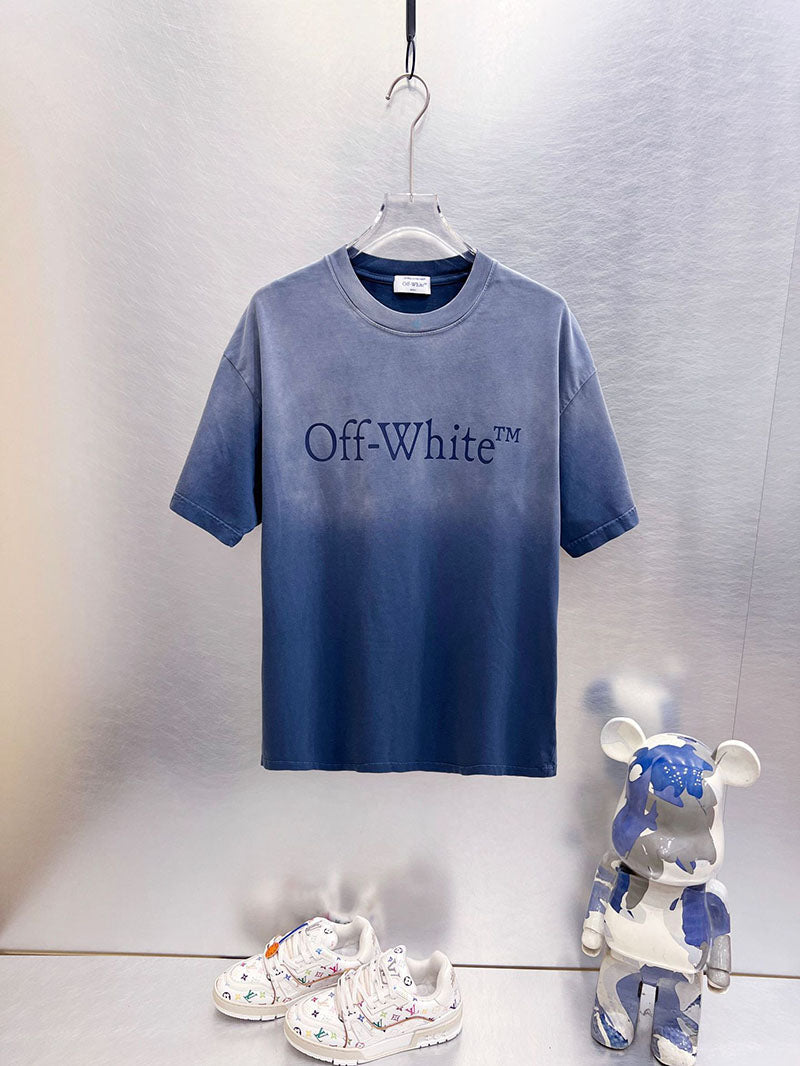 Off-White Laundry Skate Logo Tee — Black / Denim Blue / Light Steel Blue