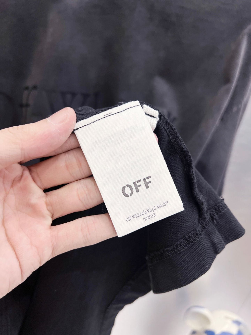 Off-White Laundry Skate Logo Tee — Black / Denim Blue / Light Steel Blue