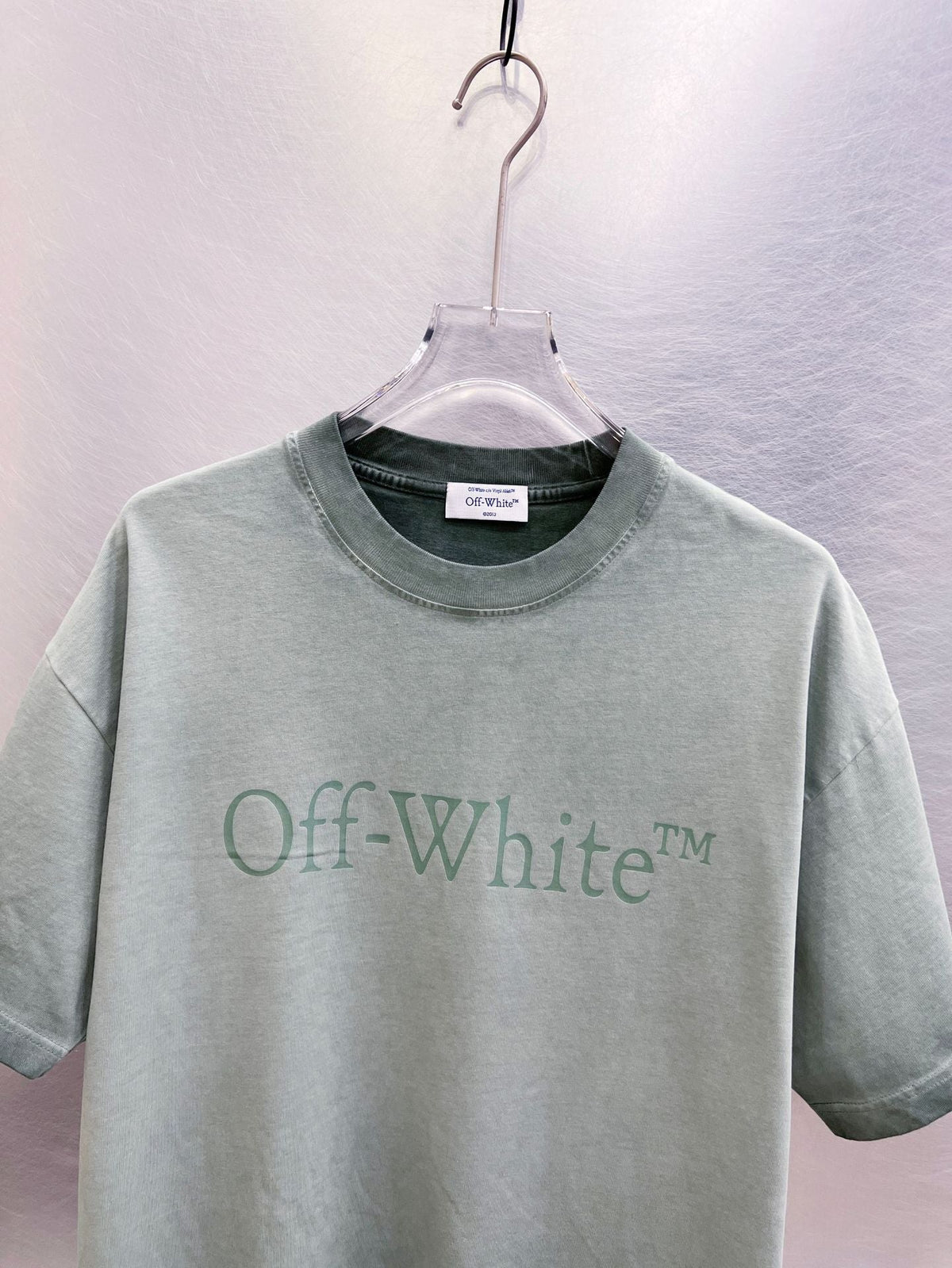 Off-White Laundry Skate Logo Tee — Matcha Green / Light Apricot