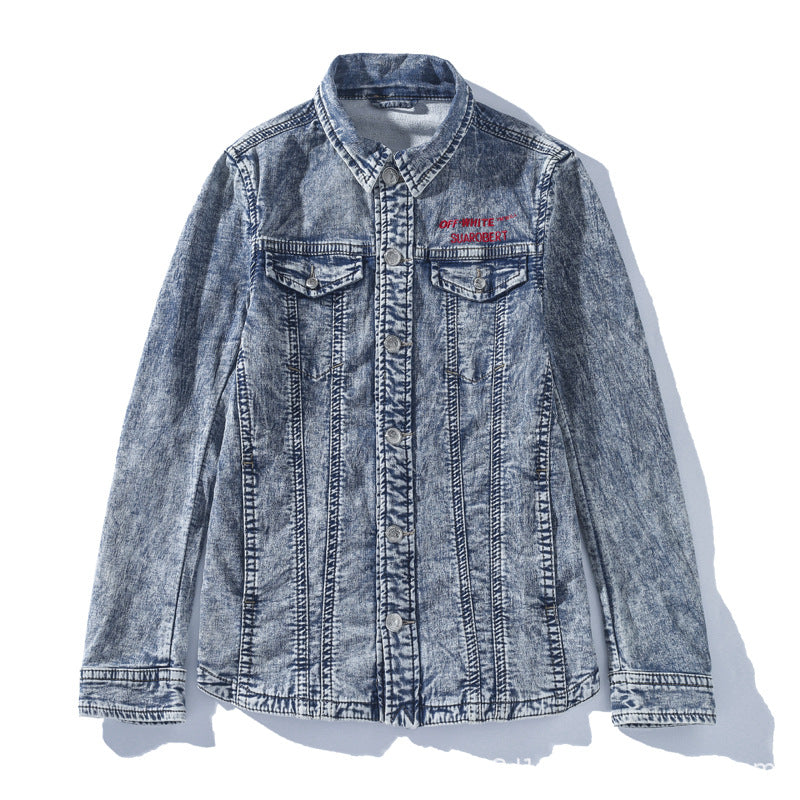 OFF WHITE Arrows Denim Jacket – Blue
