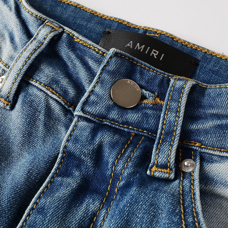 AMIRI Slim Fit Distressed Jeans #6677