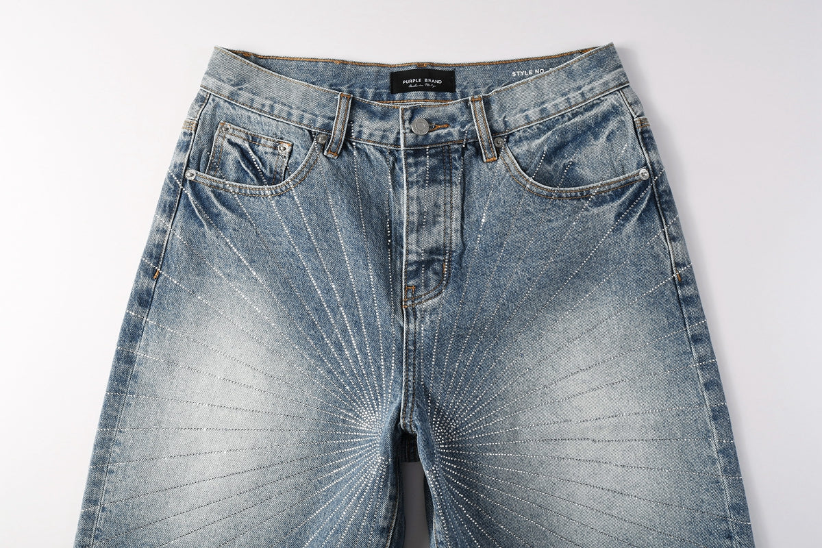 Purple Brand Destroyed Slim Fit Denim Shorts #5100