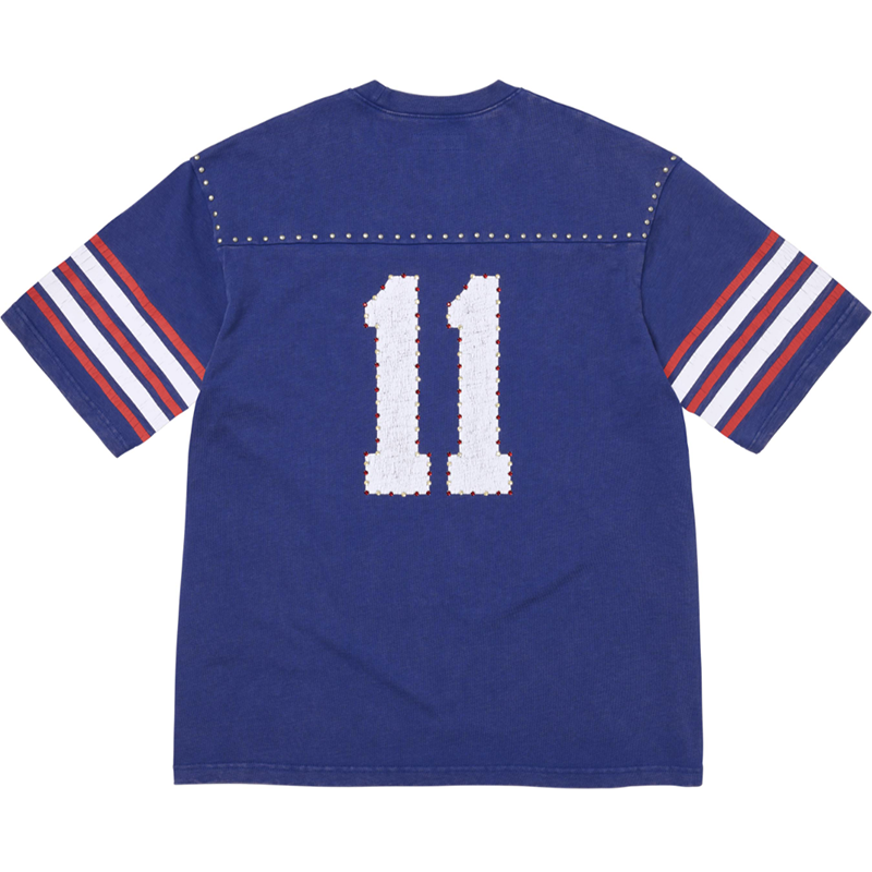 Supreme Studded Football Jersey — Blue / Apricot